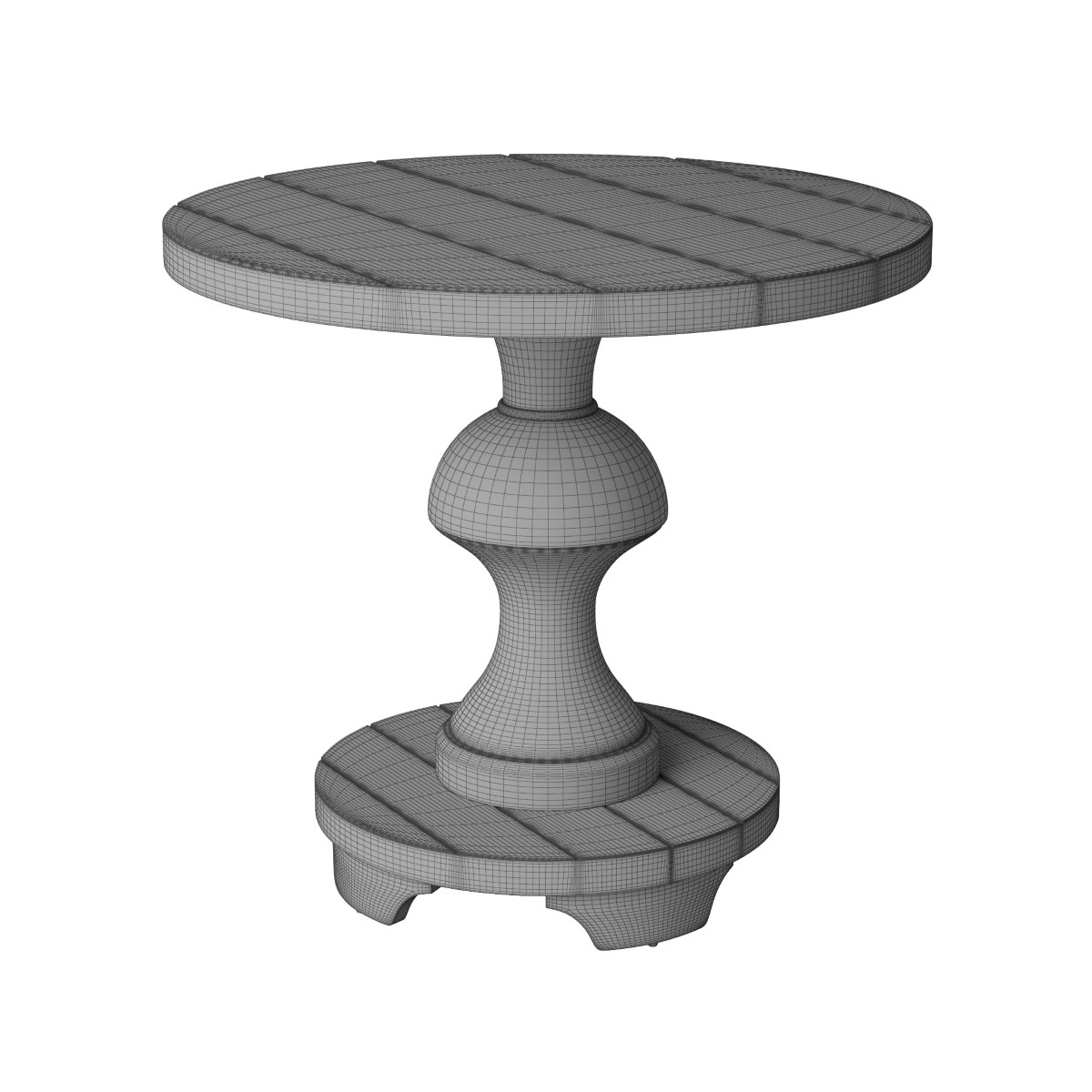 Cirular Wooden Table_Wireframe